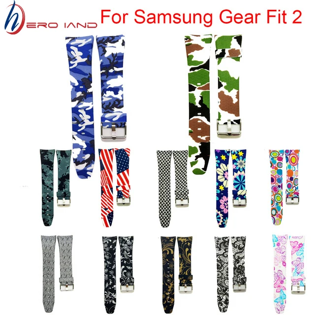 Спортивный силиконовый ремешок для наручных часов Samsung Gear Fit 2 Fit2 pro умные часы GPS