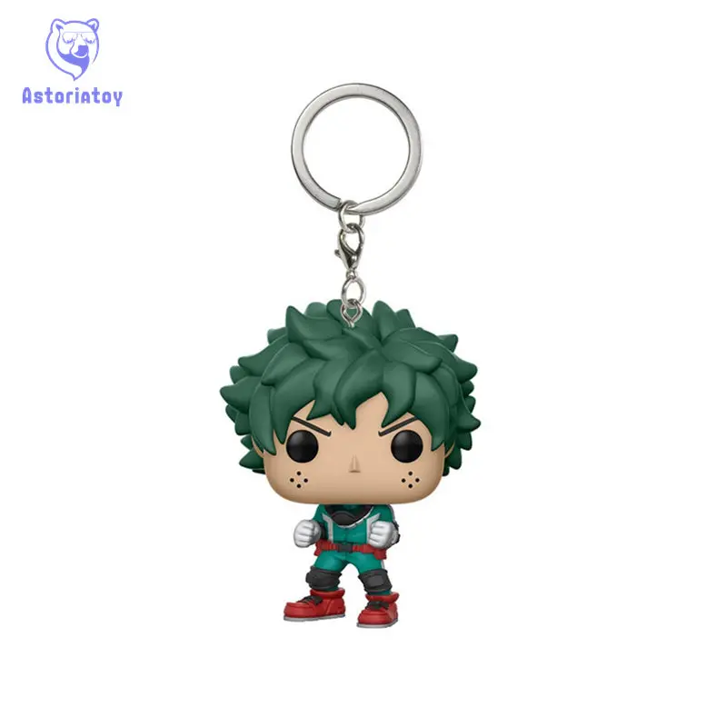 

Keychain my hero academia deku Action Figure Collectible Model Vinyl Dolls Keyring Children Gift