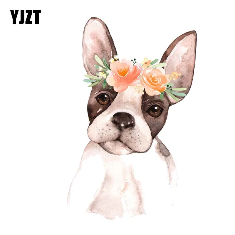 YJZT 9 7 см * 15 1 A Wreath Dog пвх наклейка на автомобиль 12 300508|Наклейки автомобиль| |