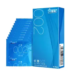 10 шт./кор. ультра тонкий 002 презервативы Высокое качество пенис рукавом супер интимные презервативы взрослый продукт для Для мужчин