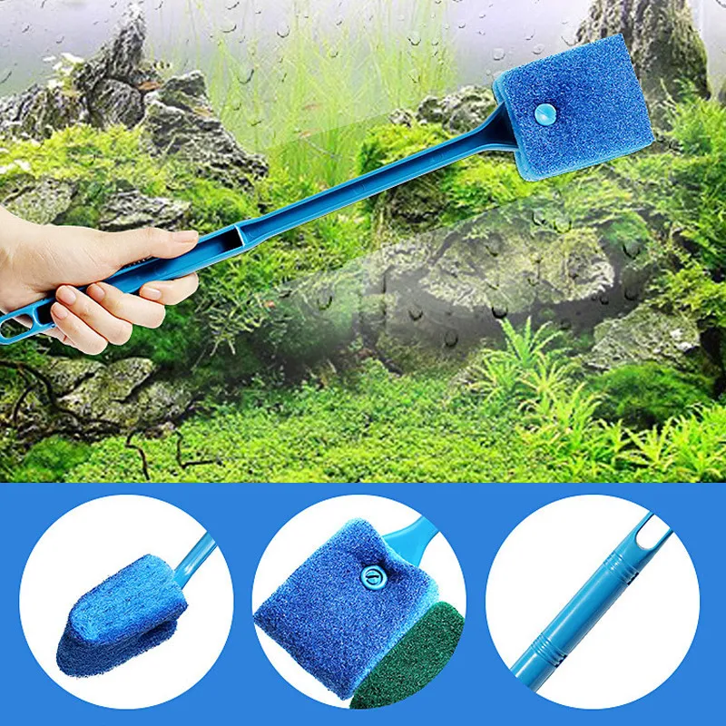 Aquarium Cleaning Brush Plastic Sponge Fish Tank Glass Algae Cleanerin