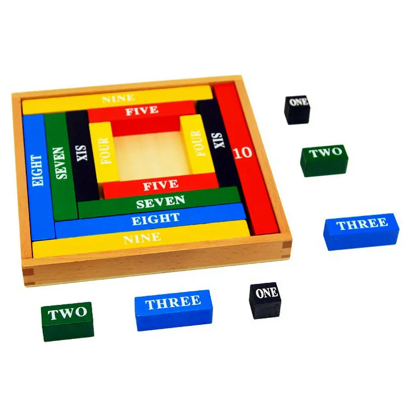 Профессиональные обучающие средства Монтессори, детские цветные десятичные палочки, Детские Обучающие Игрушки для раннего обучения математике