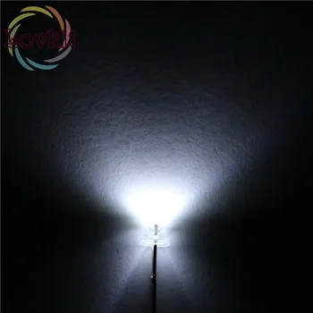 

100pcs High Quality 3MM Flat Top White leds Urtal Bright Wide Angle Light lamp emitting diodes Wholesale Components Retail