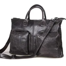 Nesitu высокое качество серый/коричневый портфель 14 ''сумка для ноутбука из натуральной кожи мужские сумки-мессенджеры# M7241