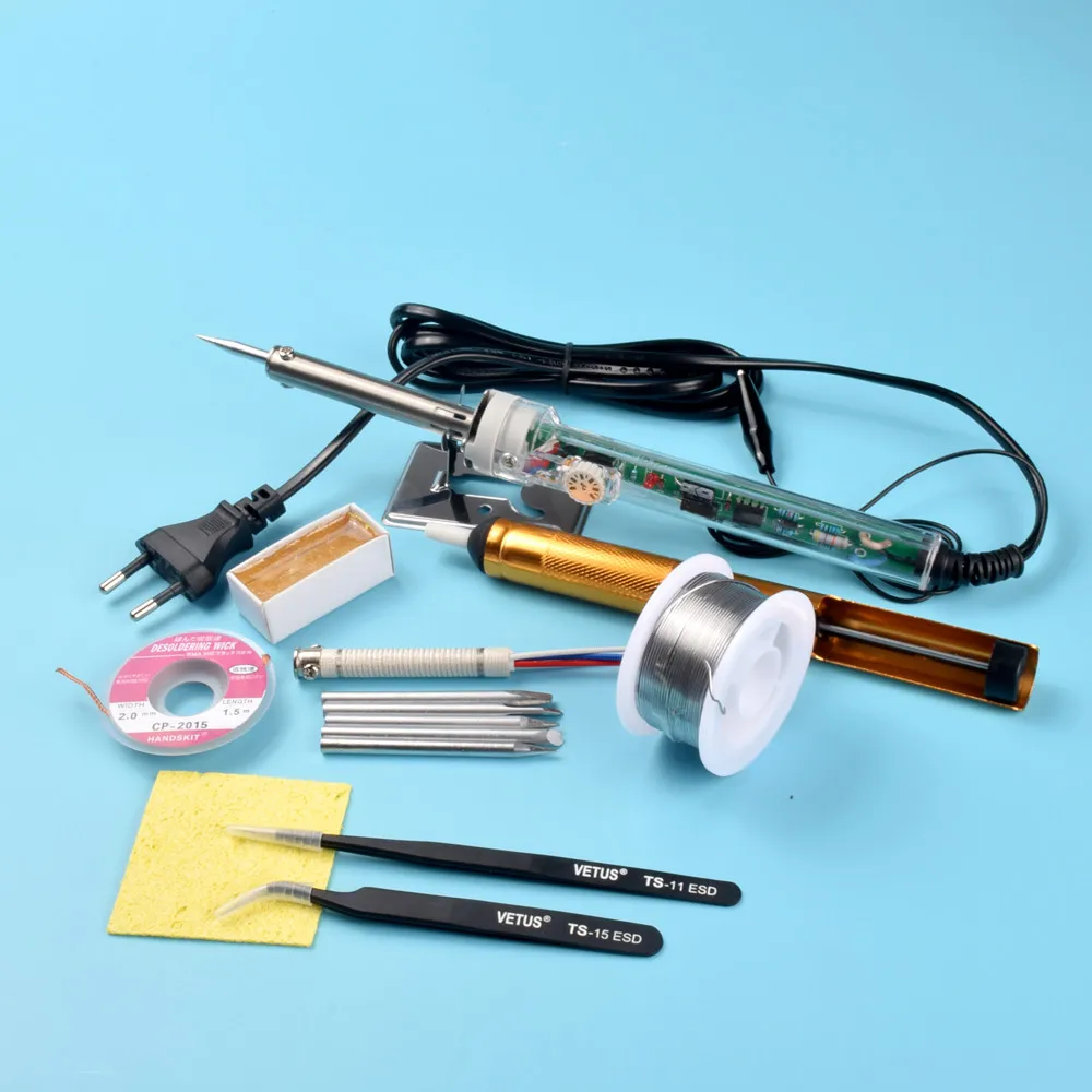 15pcs 60W 220V Temperature control Adjustable Electric Welding Solder