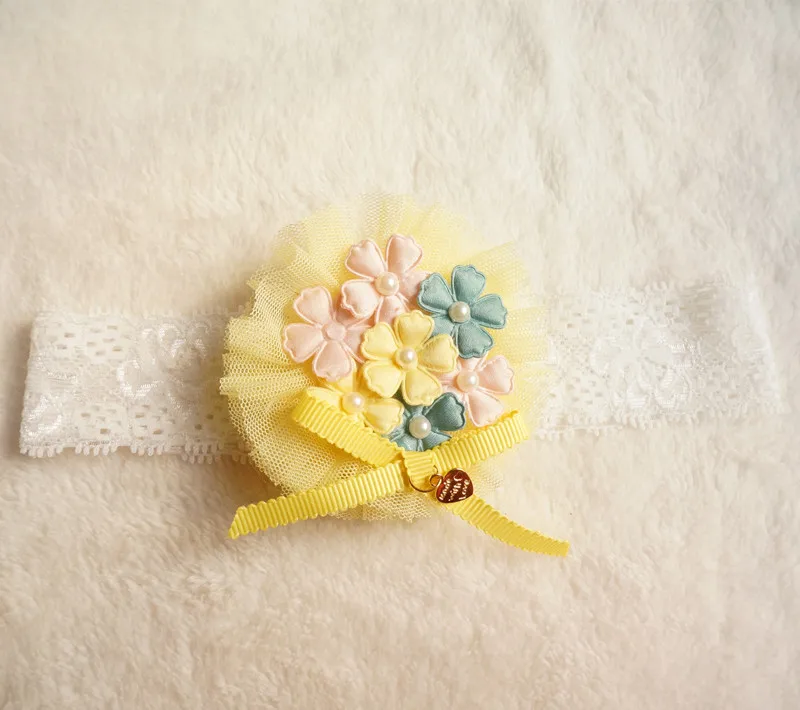 

MIYOCAR 2016 New Hand made hair accessories princess baby children infant lovely Elastic headband headwear with flower