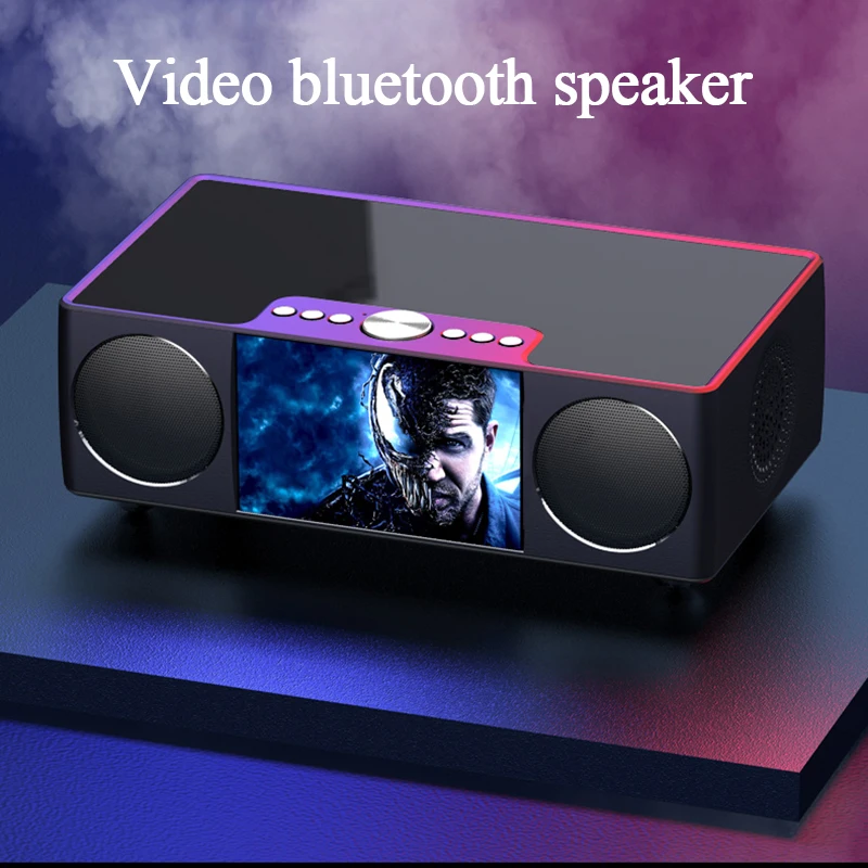 SOAIY S99 беспроводной Bluetooth видео динамик стерео звук HiFi аудио сабвуфер черный динамик домашний кинотеатр плеер Поддержка TF