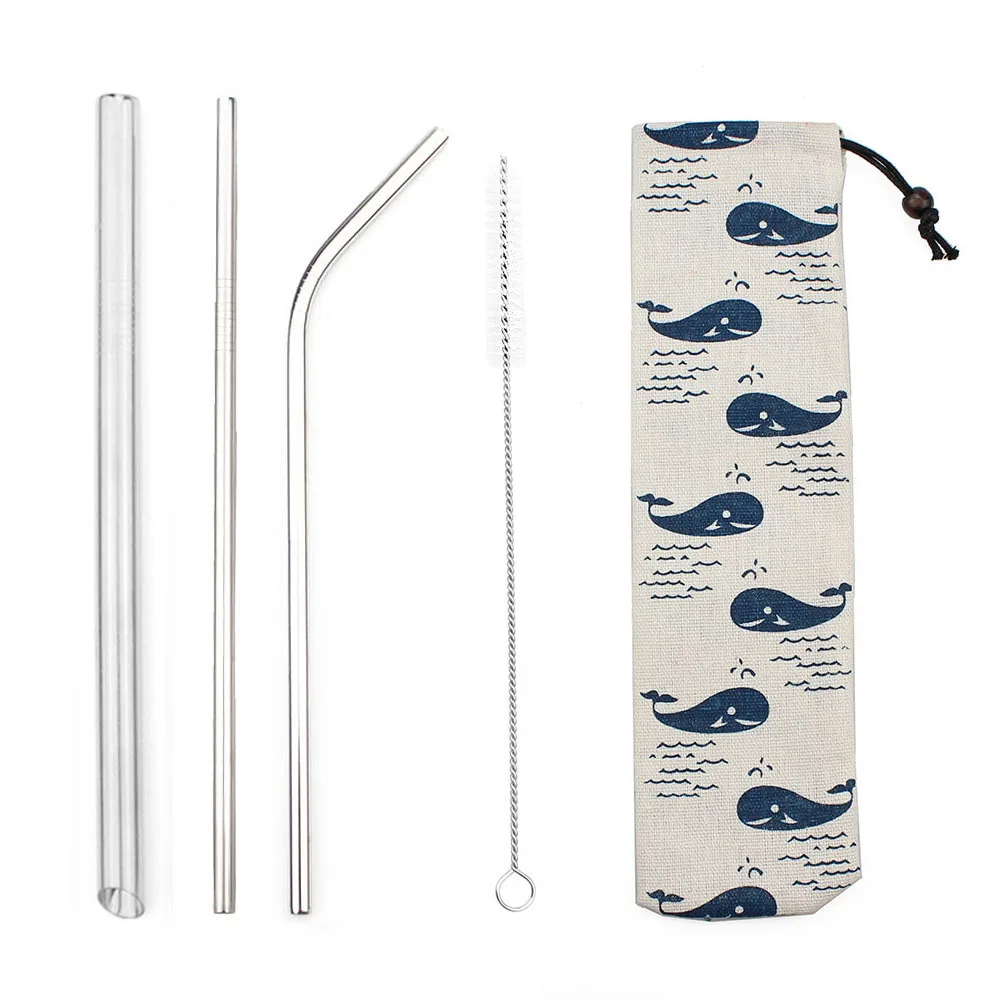 6-5pcs-Reusable-Metal-Drinking-Straws-304-Stainless-Steel-Silver-Straw-Set-Thick-with-Colorful-Bag-Pouch
