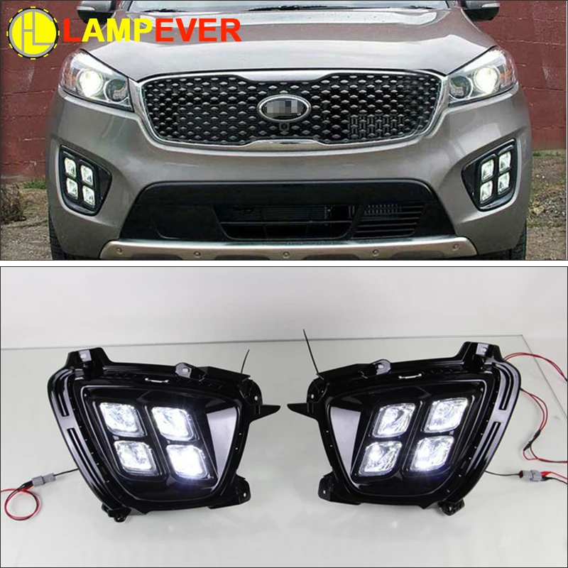 Lampever top quality LED DRL fog Daytime Running lamp light for new KIA