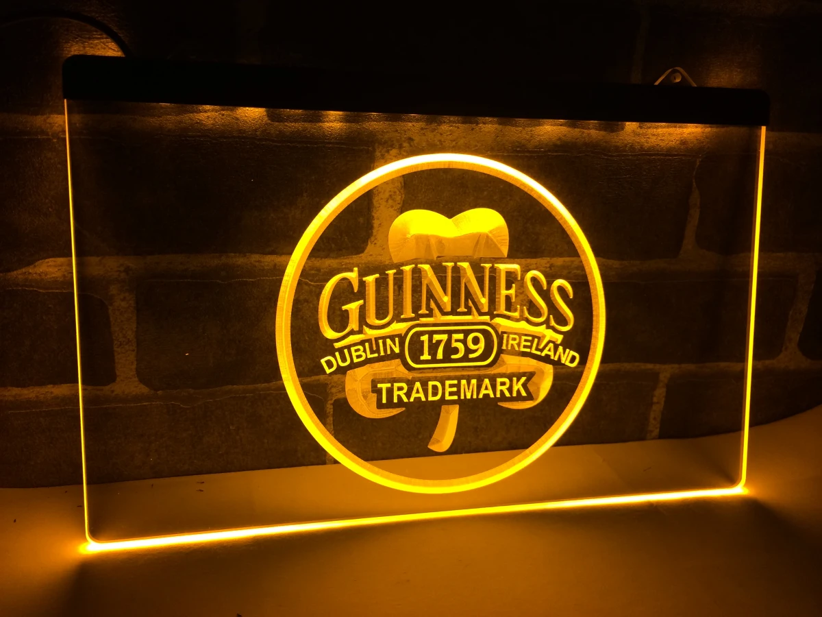 LE111-пиво Guinness Dublin Ирландия бар светодиодный неоновый светильник Знак Домашний Декор ремесла