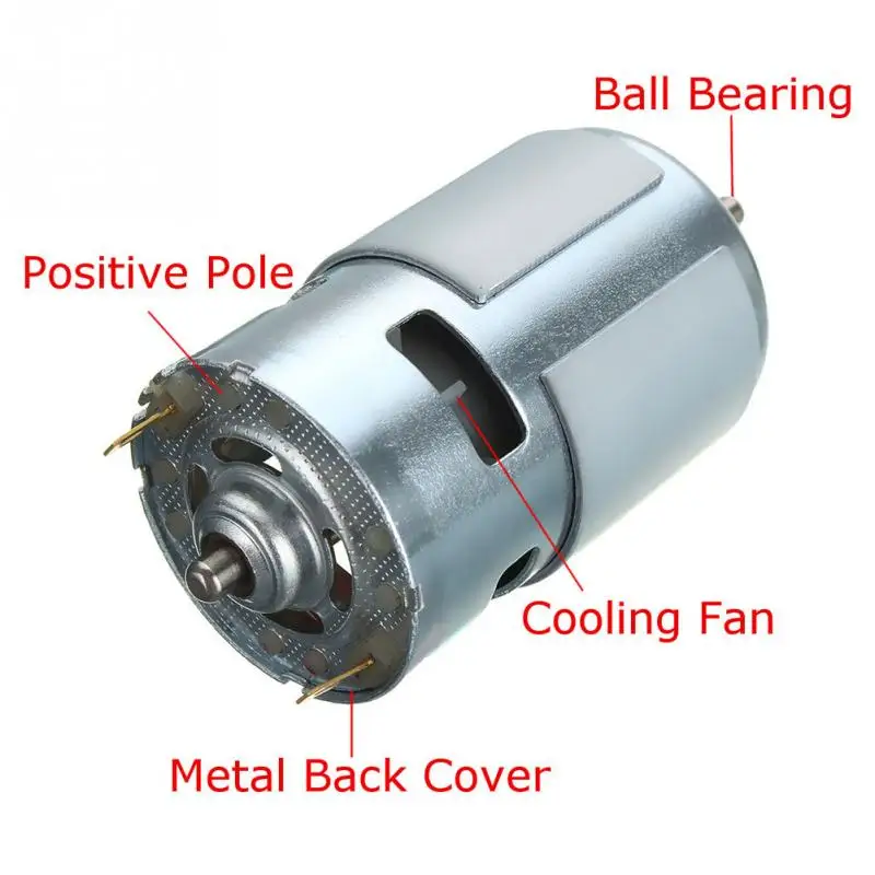 

775 DC 12V-24V Motor Ball Bearing Large Torque High Power Low Noise Electrical Toys DC Motors for electronic toys game machines
