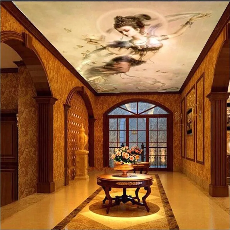 Custom-3d-photo-wallpaper-Living-room-entrance-background-Feitian-pictures-fairy-bedroom-ceiling-mural-wallpaper-wall (2)
