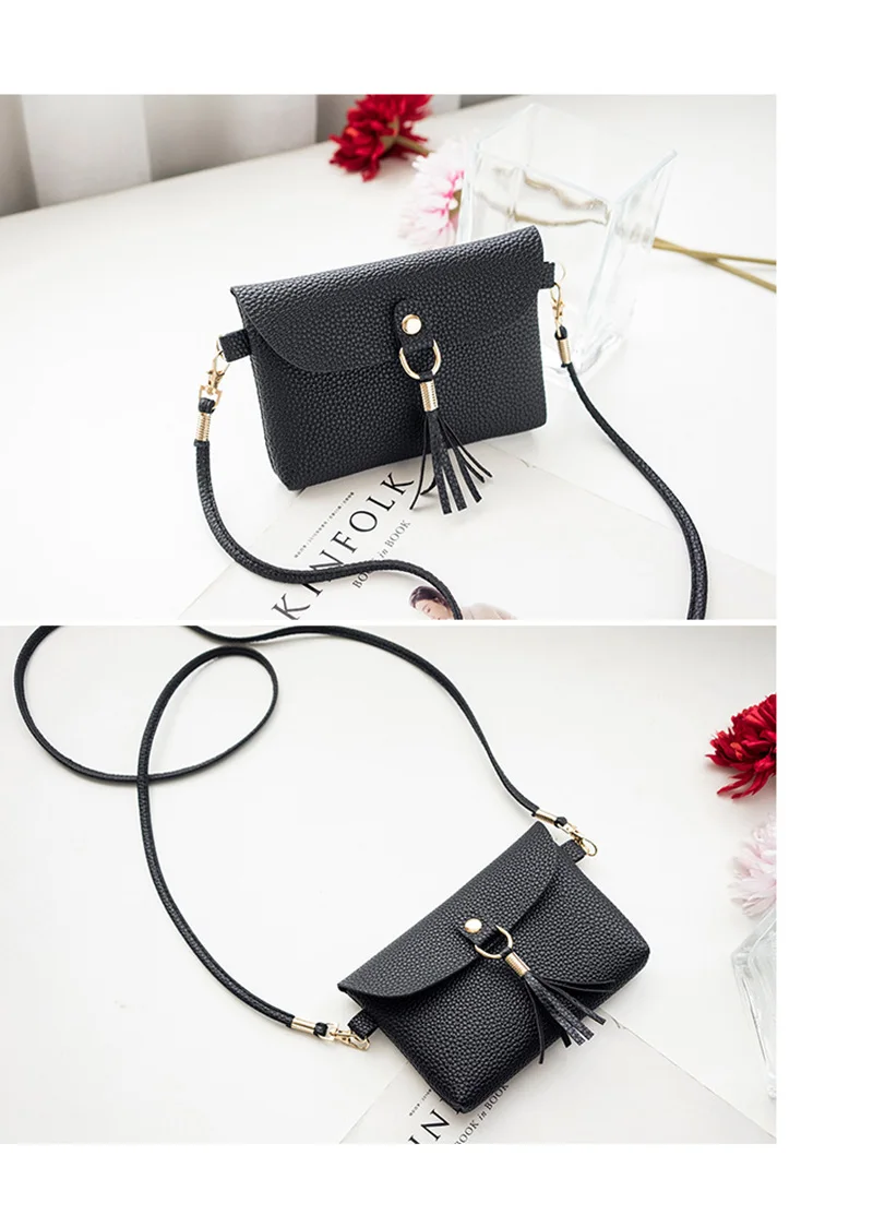 2019 Tassel Bags For Women Girls New Casual Fashion Female Bag Magnetic Buckle Ladies Shoulder Bag Mobile Phone Purse Mini Bolso (20)