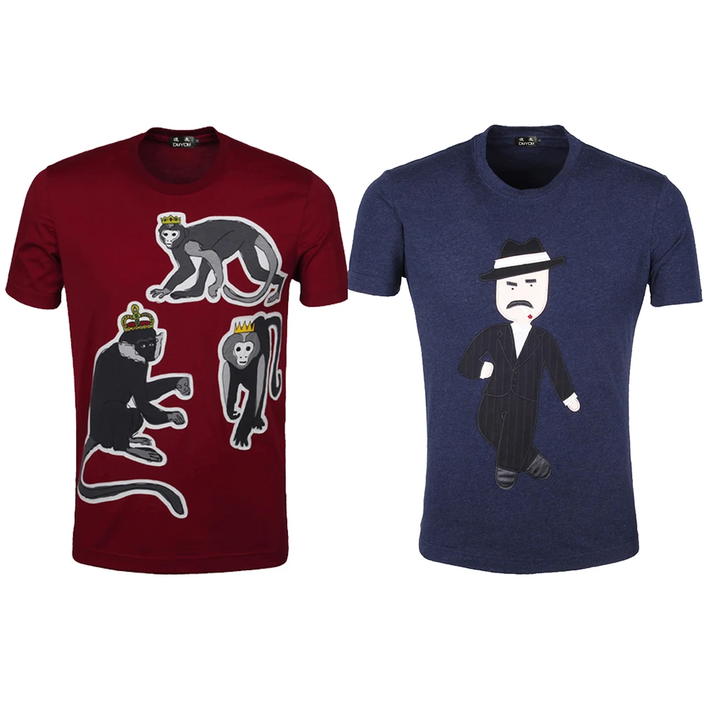 

Men New Summer T-Shirt Men Fashion Slim Fit Vintage Tops Casual High Quality Tees Plus Size Brand Clothing