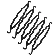 NEW 5 Pcs Black Plastic Magic Bun Maker Curler Hair Holders 8.5″