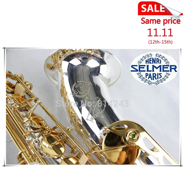 Cheap France Henry Selmer BB Tenor Saxophone Reference 54  Instrument Drop B Adjustable Surface Silvering  Golden Key Saxophone