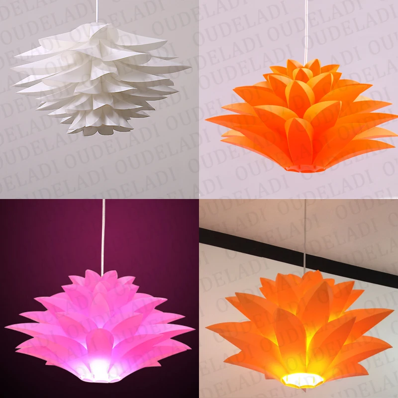 DIY Цветы лампа подвесной светильник s Материал ПВХ диаметр 45 см Лотос абажур спальня/магазины светодиодный светильник