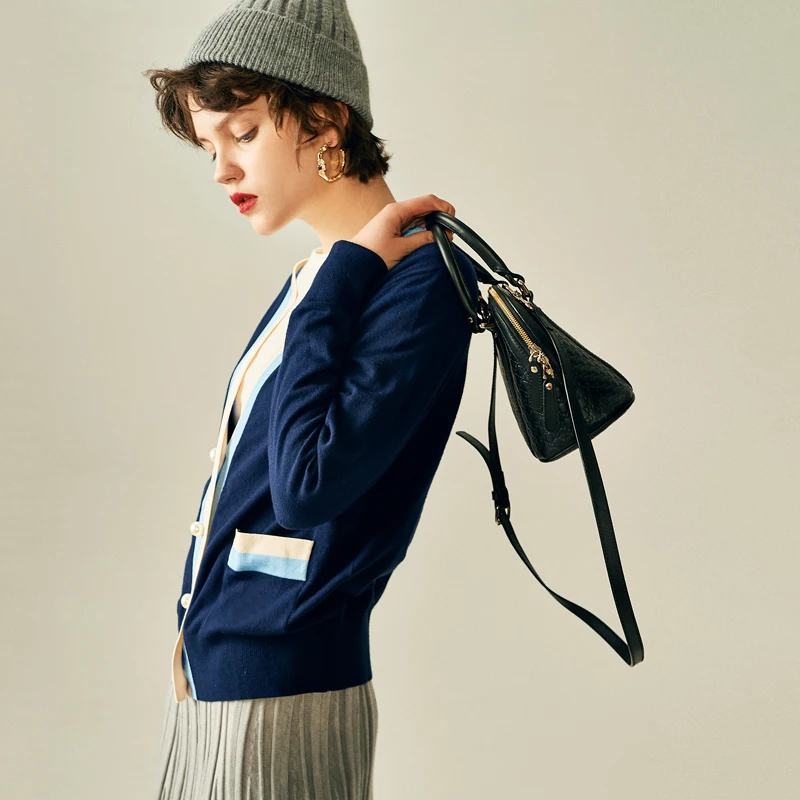Gamme Tricoté Manteau Luxe V Marque Kenvy Perle Boucle Cachemire Laine Col De Femmes En Élégant Haut Printemps Mode Cardigan UXYZU