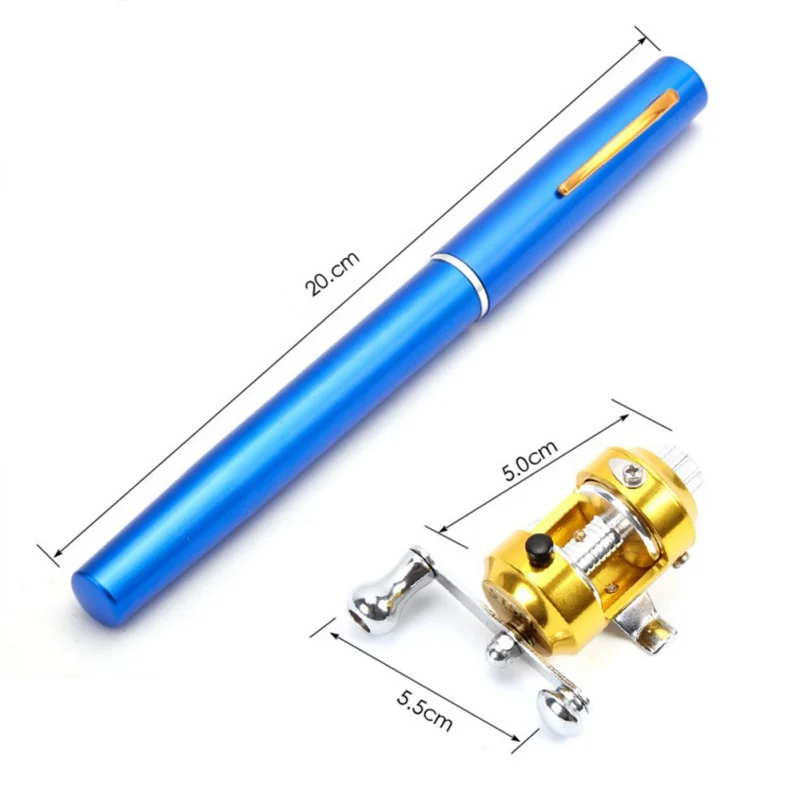 Горячие Мини портативный карманный рыба ручка алюминий сплав Рыбалка Полюс Катушка комбо легкий удочки для зимней рыбалки интимные