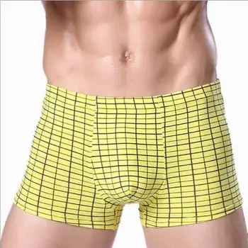 

Hot Sale men's boxer 6 optional color printing lattice