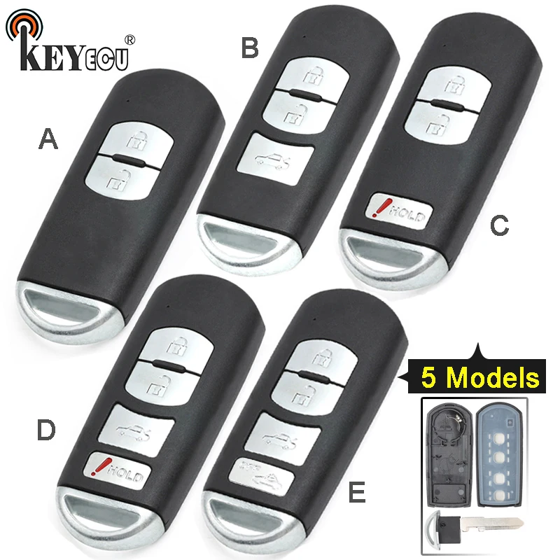 Брелок KEYECU 10x для Mazda 3 5 6 телефон деталь замены 2/ 3/ 2 + 1/ 4 кнопки умный пульт