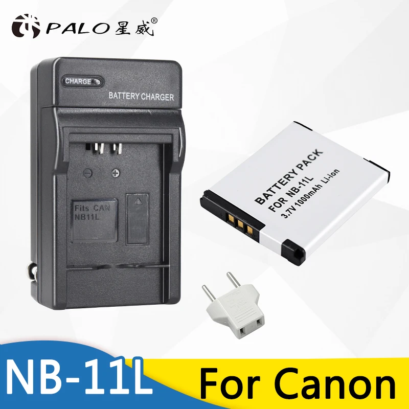 

PALO 1Pcs NB-11L NB 11L NB11L NB-11LH Battery + Charger For Canon A2600 A3500 A4000IS IXUS 125 132 140 240 245 265 155 HS