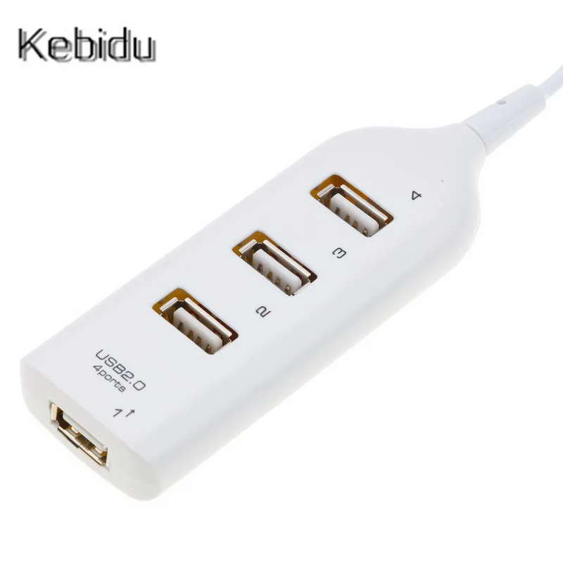 KEBIDU Hub адаптер usb-хаб мини USB 2,0 Hi-Скорость 4-Порты и разъёмы разветвитель для портативных ПК Тетрадь приемник компьютер для офиса аксессуары