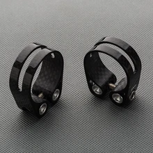 Road Bicycle Seatpost Clamp 3k Glossy Carbon Fiber Bike Seat Pole Clamps 34.9/31.8mm MTB Cycling parts seat post clamp clip 14g