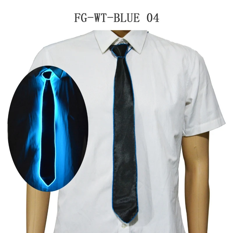 

LED Tie Glow In The Dark EL Tie Novelty Flashing Necktie Glowing Dance Carnival Party Voice Control Glow Props