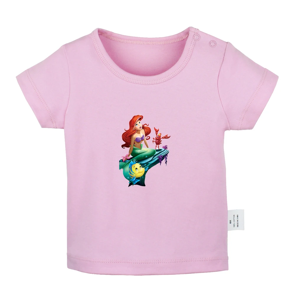 Принцесса Ариэль Русалочка, сексуальная татуировка, дизайн, новорожденный, футболки для малышей, графический сплошной цвет, короткий рукав, футболки, топы - Цвет: ifBabyYP057D