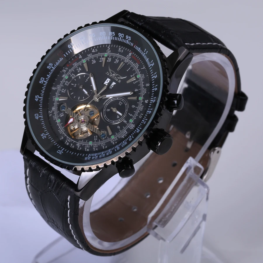 Relogio Masculino горячая Распродажа JARAGAR механические часы мужские ретро черный большой циферблат модные часы мужские часы подарок для мужчин s мужской