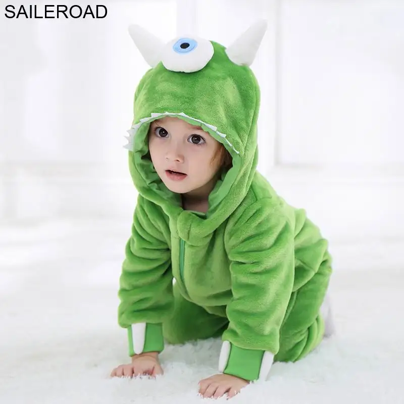 SAILEROAD Tortoise Kigurumi Romper New Pajamas with a zipper for a Child Warm Baby Blanket Sleepers Babies Toddler Clothes - Цвет: H2498 one eye