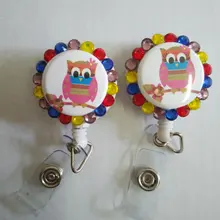 Оптовых партий Сова BLING ID крепление катушки со стразами 10 шт./партия