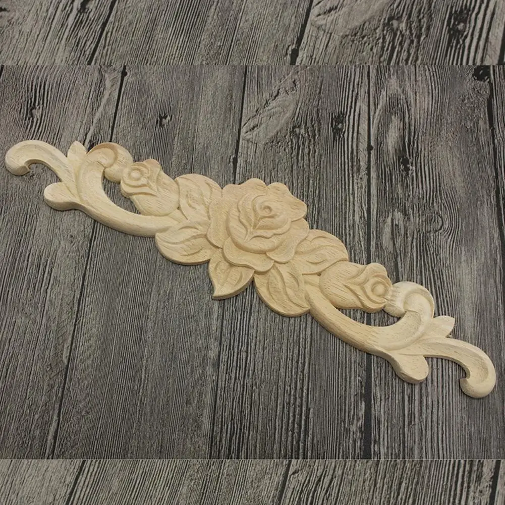 Woodcarving Decal Rubber Wood Engrave Onlay Applique Craft Home Elegant Gifts