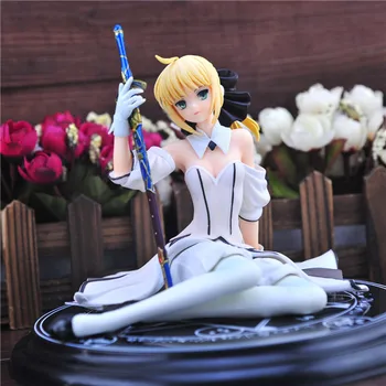 

Japanese Anime Fate stay Night Saber Lily Sitting Posture Fate/stay Night PVC Action Figure Collection Model Toys Gift 13CM