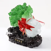 Изделия из смолы имитация нефрита капусты, белое богатство, имитация нефрита агата, подарки для дома украшения, городской дом из злой спири