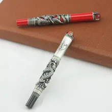 Новинка Jinhao Dragon King винтажная Ручка-роллер, уникальное Металлическое Тиснение Hi-tech, древний серый цвет, деловые офисные принадлежности для дома