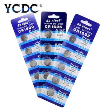 

YCDC Watch Battery 5pcs Button Coin Cell CR2032 CR 2032 batterie CR1632 CR1620 CR1625 CR2018 CR2025 1632 3v lithium lasting