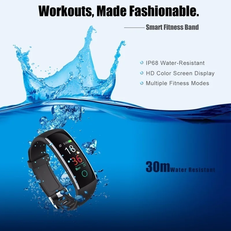 C20 Smart Watch with pressure measurement Heart Rate Monitor Weather Message Push Activity Tracker Fitness Wristband Smart band