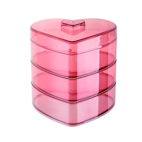 Multilayer plastic dried fruit tray with lid Home baking tray Snack bar