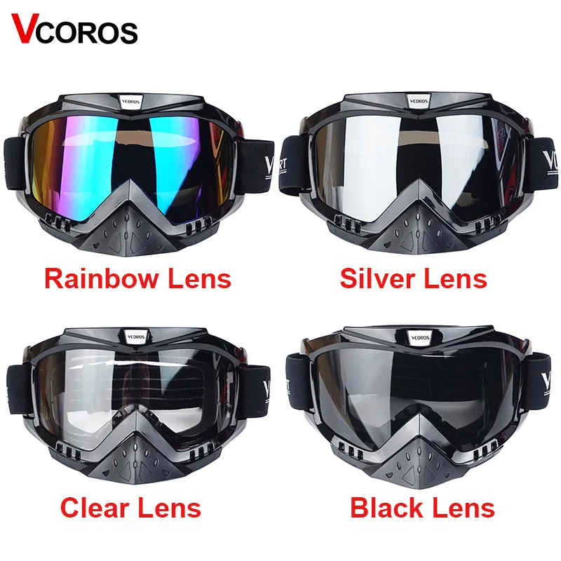 Мотоциклетные очки Vcoros защитные для шлема с защитой от ветра|motorcycle goggles|motocross