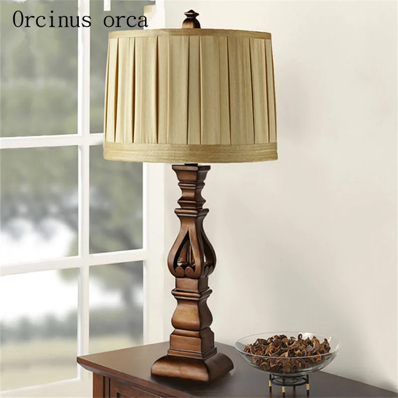 

European style bedroom lamp lamp bedroom Bedside Lamp Retro luxury living room palace cloth Village Postage free