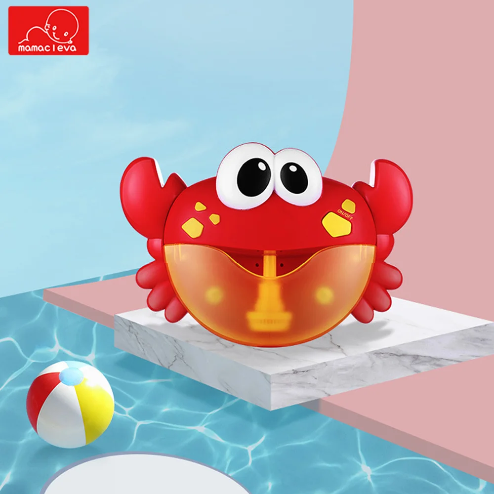 

MAMACLEVA Bubble Frog Crabs Baby Bath Toys Automatic Bubble Maker Swimming Pool Bathtub Soap Machine Toy with Music Water Toy