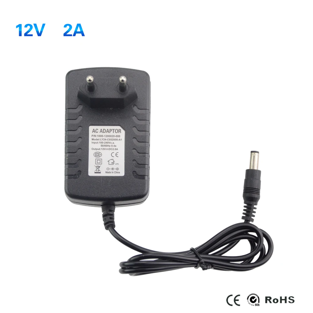 Питание адаптер переменного тока 110-240V DC/DC 12V 2A 3A для Светодиодный полоски светильник конвертер разъема стандарта ЕС и США адаптер переключения Зарядное устройство