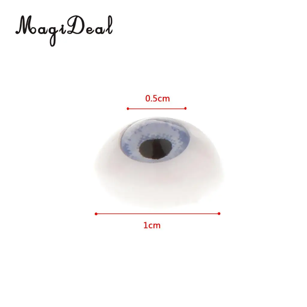 8Pcs Plastic Oval Fake Dolls Eyes Eyeballs for Children Kids DIY Mask Doll Bear Craft Toy Making 5mm Iris Accessory