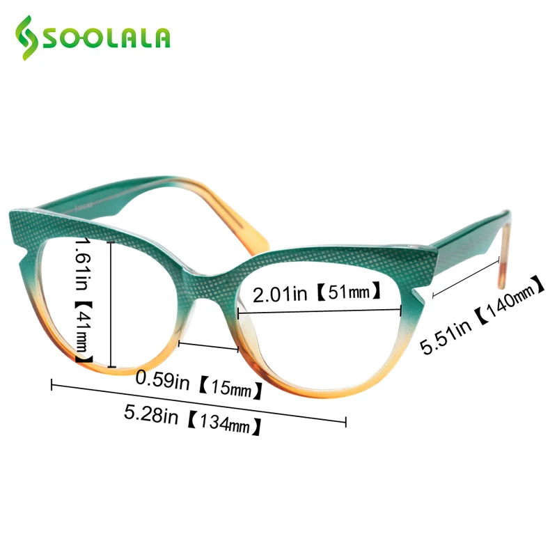 SOOLALA Cat Eye Reading Glasses Women Men Fashion Hit Color Eyeglasses Frame Presbyopia Reading Glasses Cateye +0.5 to 4.0
