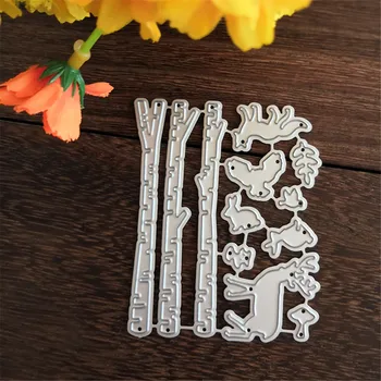 

1Pcs DIY Forest Tree Pole Design Metal Cutting Dies Stencils Stamps And Die Set For Scrapbooking Die Cut Paper Card Die Cutter