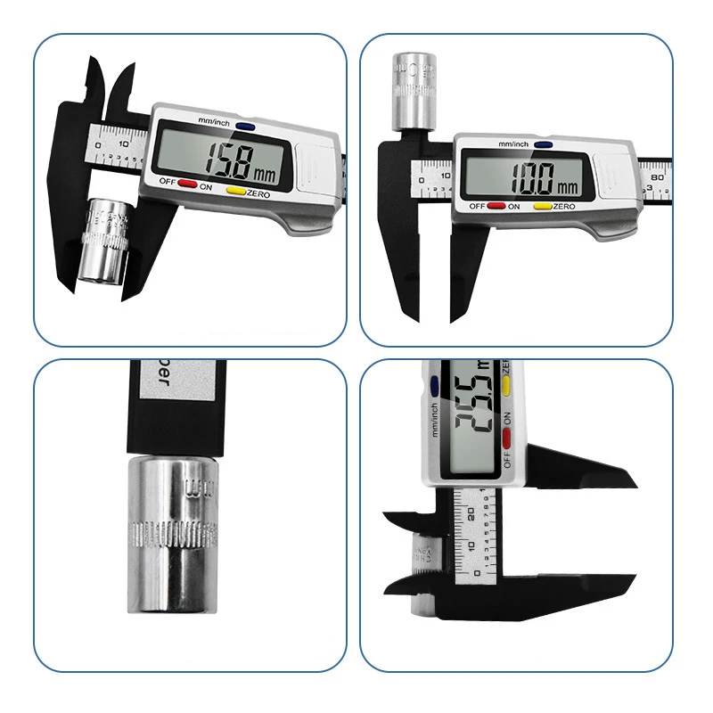 100 мм 150 мм электронный цифровой штангенциркуль 6 дюймов штангенциркуль из углеродного волокна микрометр измерительный инструмент цифровая линейка
