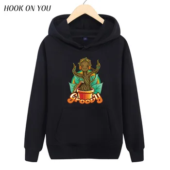 2017 Newest Men Pullover Hoodie Guardians of the Galaxy I Am Groot Print Man Outerwear Tops Funny Sweatshirt Casual Cool Clothes