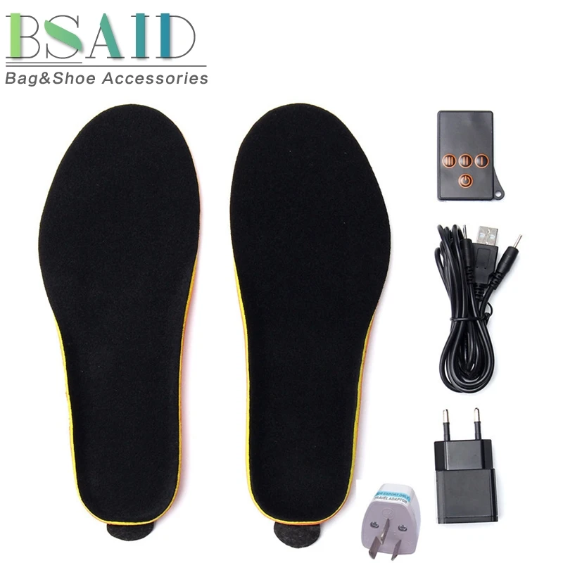

BSAID Electric Heated Insole, Remote Control USB Charge Winter Shoes Boots Insoles, Quick Heating Keep Warm Shoe Pads Women Man
